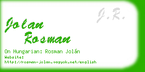 jolan rosman business card